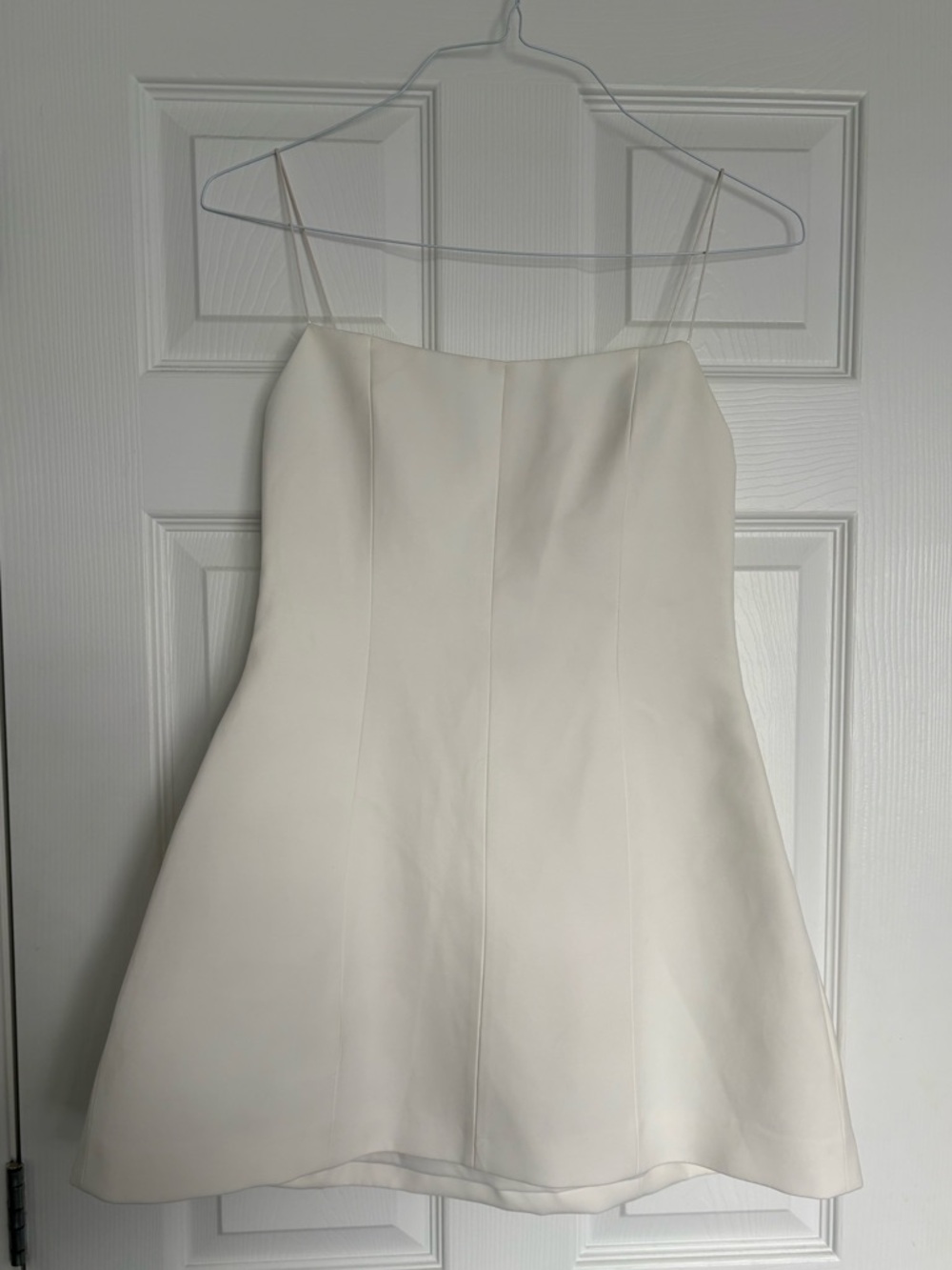 Classic White Mini Dress with Spaghetti Straps